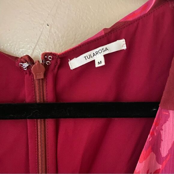 Tularosa Althea Maxi Dress in Pink Magnolia Floral chiffon maxi ruffle Revolve M - Picture 8 of 12